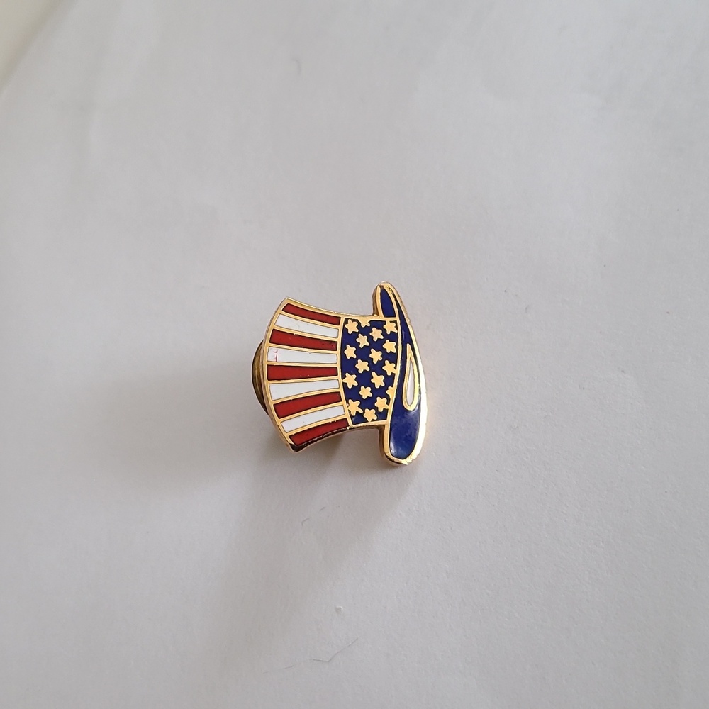 Patriotic Hat Pin Red White Blue - Picture 2 of 3